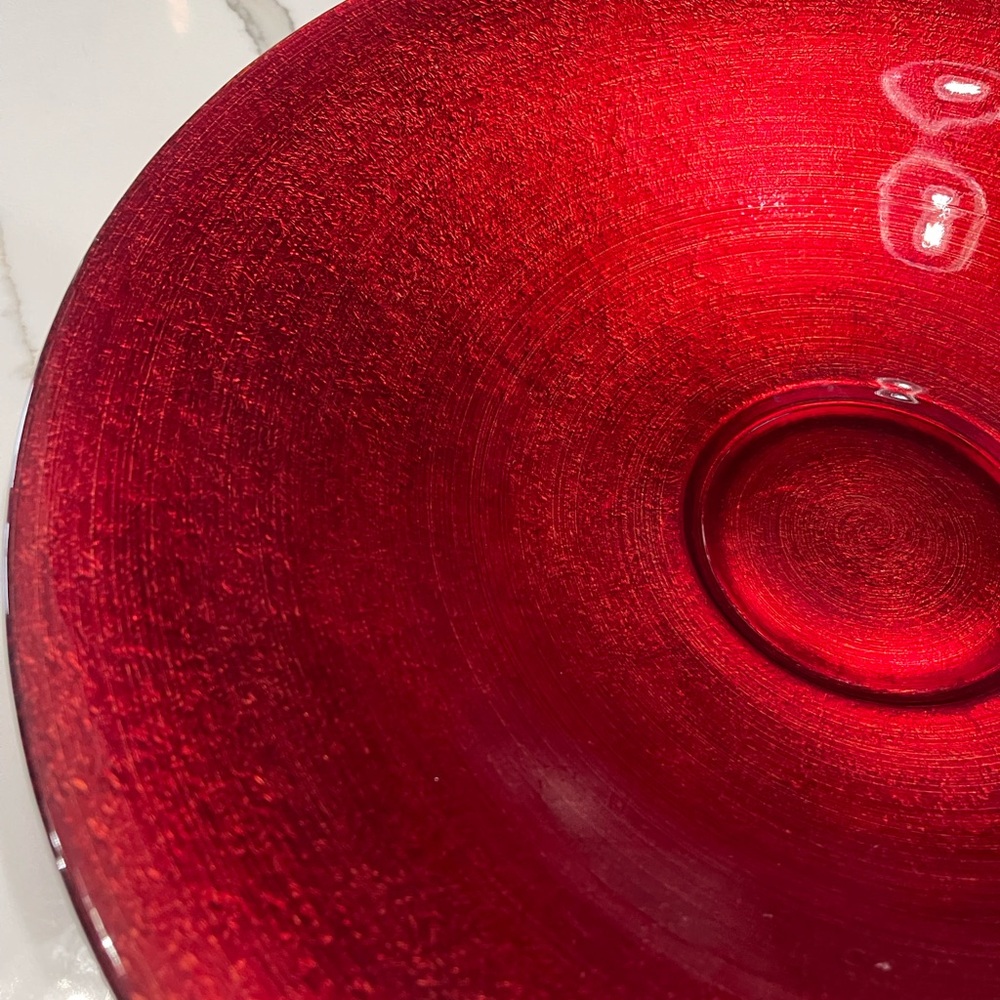Red bowl decorative - Picture 3 of 6
